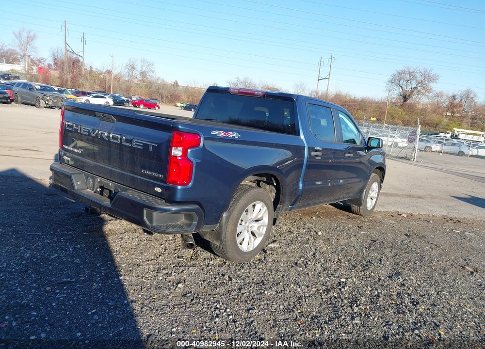 2021 CHEVROLET SILVERADO 1500 4WD SHORT BED CUSTOM VIN: 1GCPYBEH4MZ116191