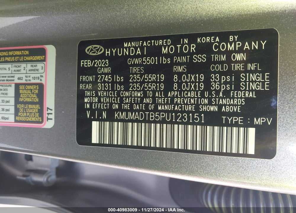 2023 GENESIS GV70 2.5T AWD VIN: KMUMADTB5PU123151
