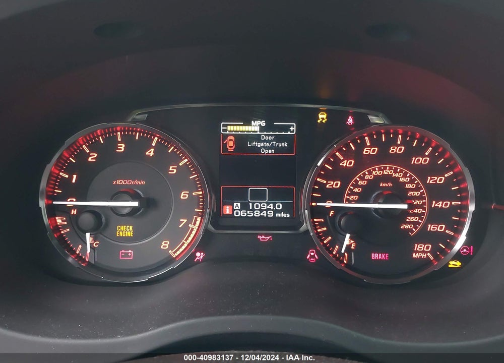 2016 SUBARU WRX LIMITED VIN: JF1VA1J69G9809410