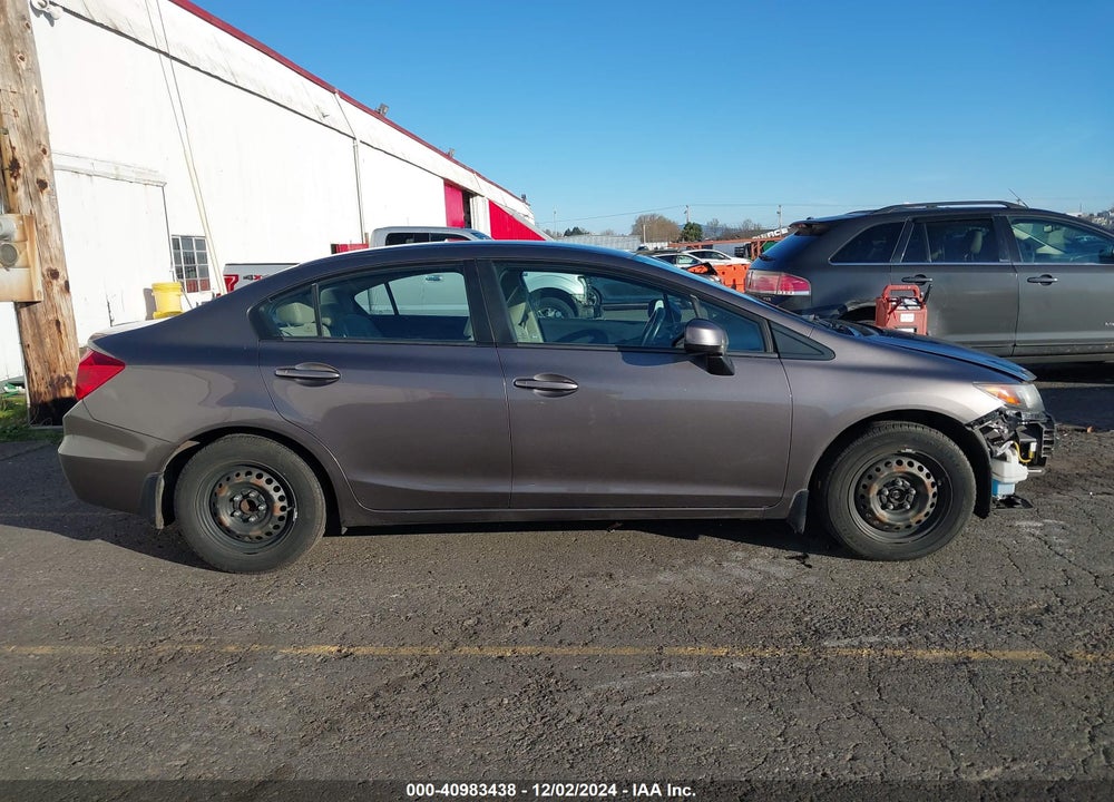 2012 HONDA CIVIC LX VIN: 19XFB2F59CE336437