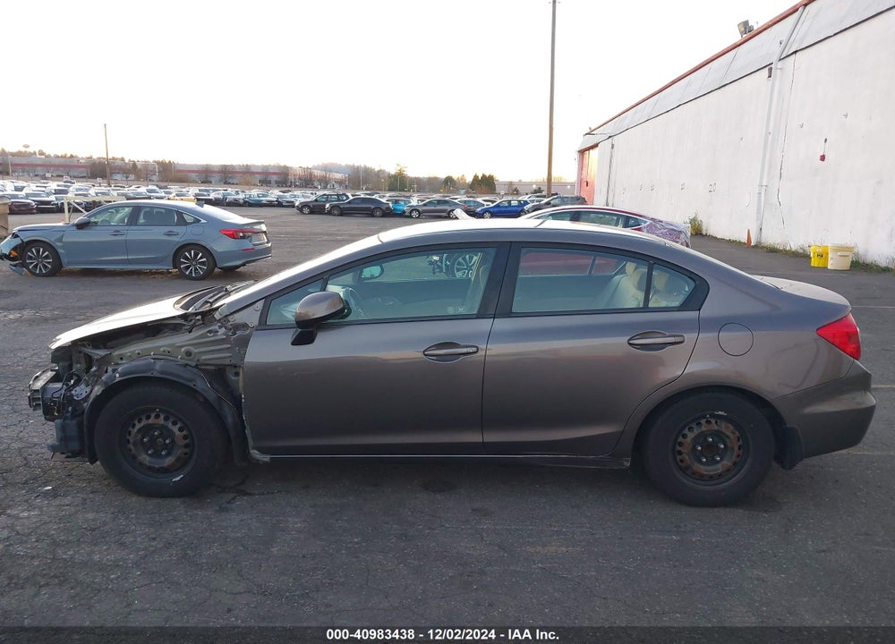 2012 HONDA CIVIC LX VIN: 19XFB2F59CE336437