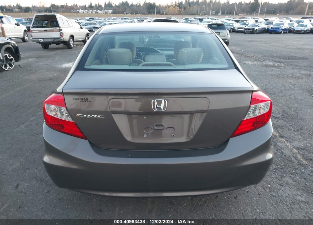 2012 HONDA CIVIC LX VIN: 19XFB2F59CE336437