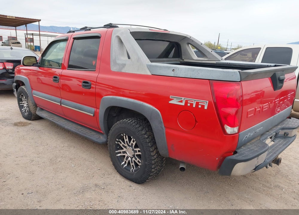 2003 CHEVROLET AVALANCHE 1500 VIN: 3GNEC13T63G314011