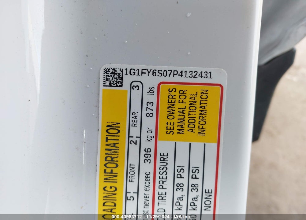 2023 CHEVROLET BOLT EUV VIN: 1G1FY6S07P4132431