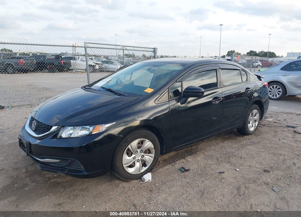 2014 HONDA CIVIC LX VIN: 19XFB2F51EE069345