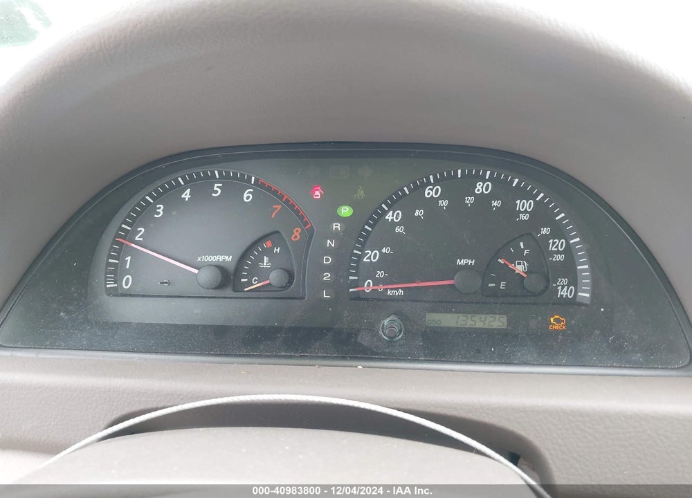 2002 TOYOTA CAMRY LE V6 VIN: 4T1BF32K22U541078