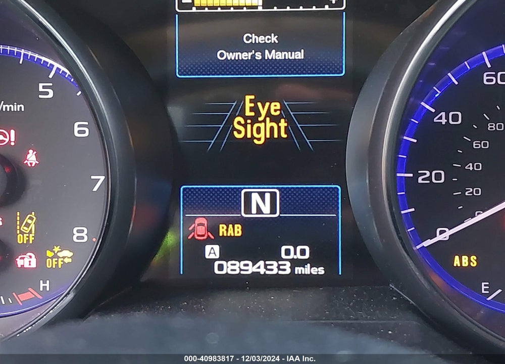 2019 SUBARU OUTBACK 2.5I LIMITED VIN: 4S4BSANC5K3250889