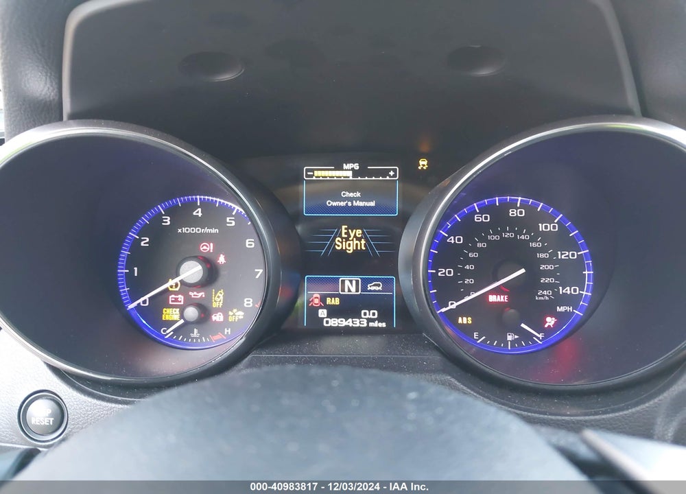 2019 SUBARU OUTBACK 2.5I LIMITED VIN: 4S4BSANC5K3250889