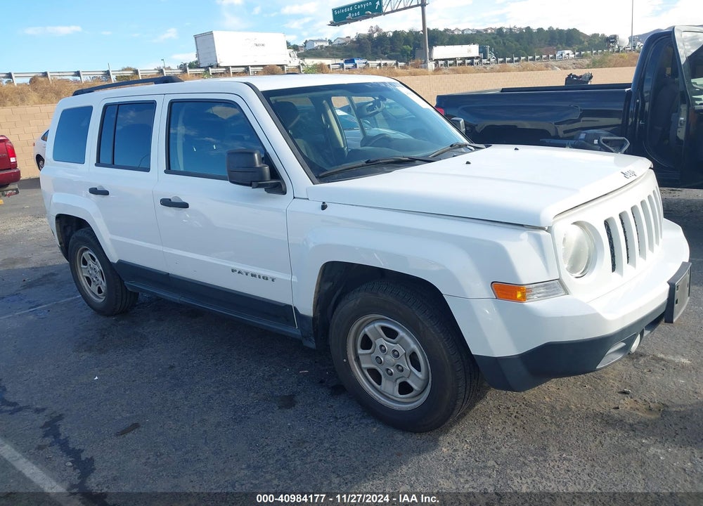 2013 JEEP PATRIOT SPORT VIN: 1C4NJPBA6DD186580