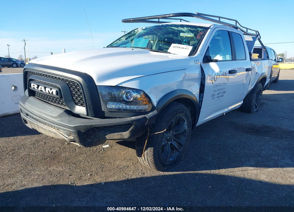 2021 RAM 1500 CLASSIC WARLOCK  4X2 6'4 BOX VIN: 1C6RR6GG8MS545187