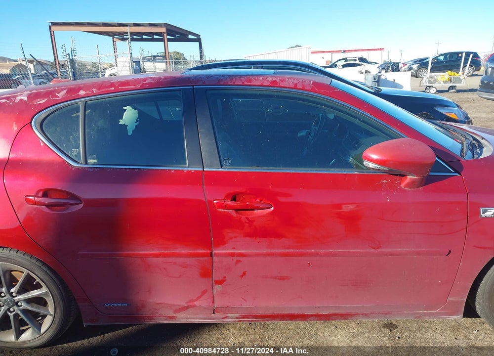2013 LEXUS CT 200H VIN: JTHKD5BH8D2134406