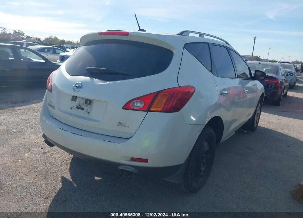 2009 NISSAN MURANO SL VIN: JN8AZ18U99W105853