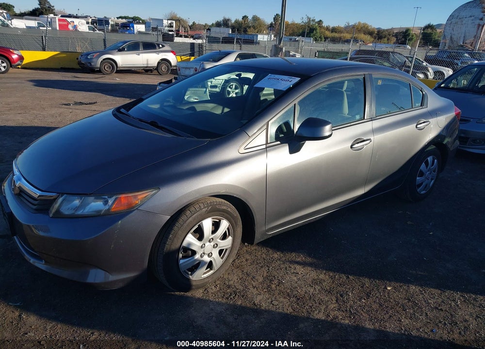 2012 HONDA CIVIC VIN: 19XFB2F59CE345087