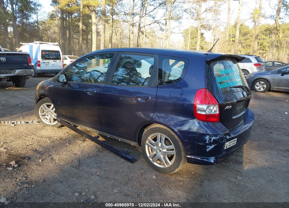2008 HONDA FIT SPORT VIN: JHMGD38658S050789
