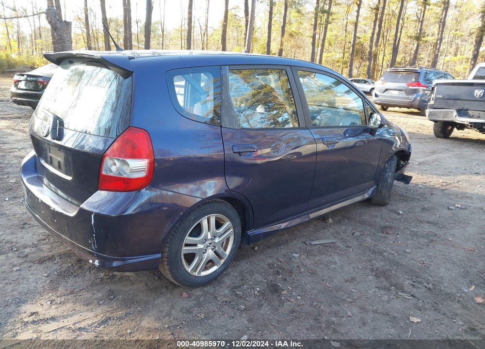 2008 HONDA FIT SPORT VIN: JHMGD38658S050789