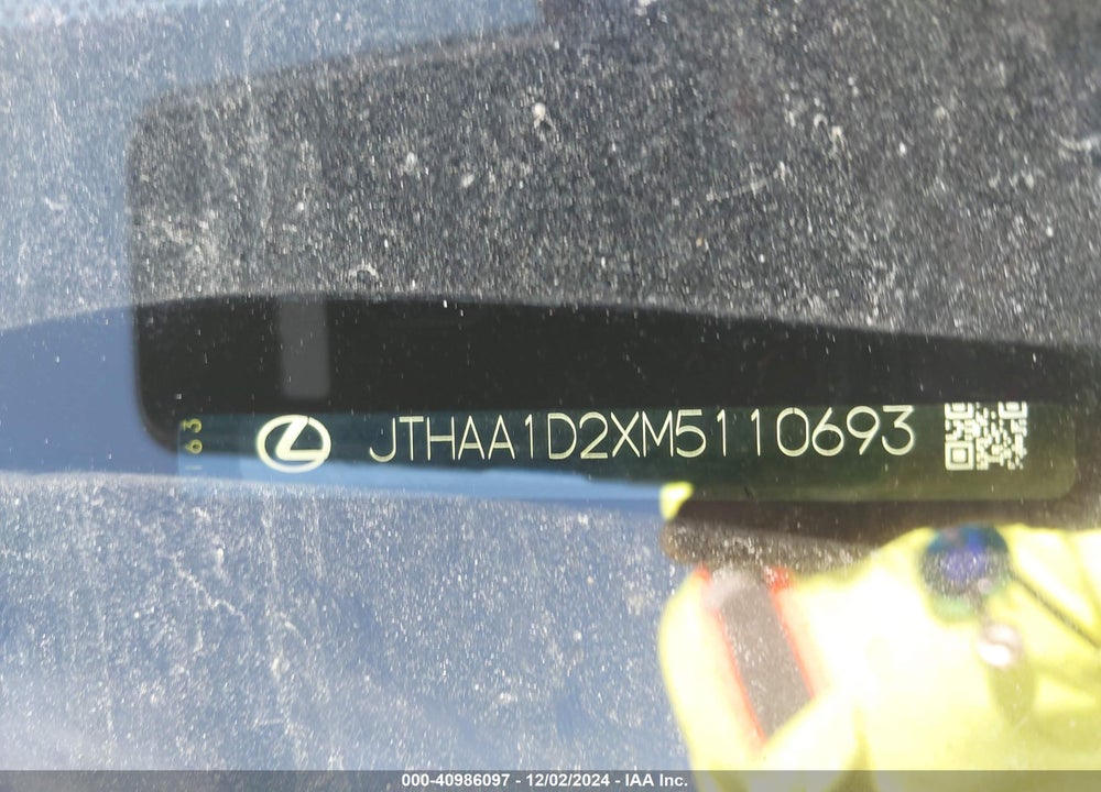 2021 LEXUS IS 300 VIN: JTHAA1D2XM5110693