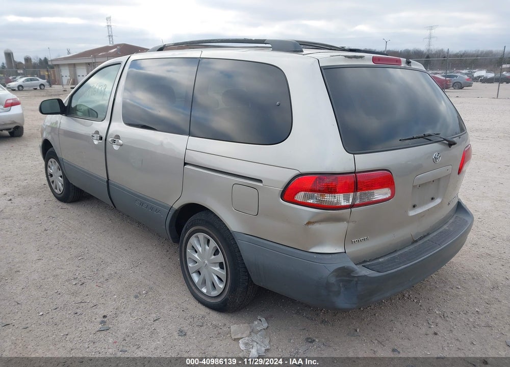 2001 TOYOTA SIENNA LE VIN: 4T3ZF13C31U354996