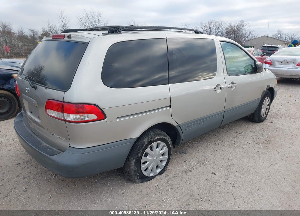 2001 TOYOTA SIENNA LE VIN: 4T3ZF13C31U354996