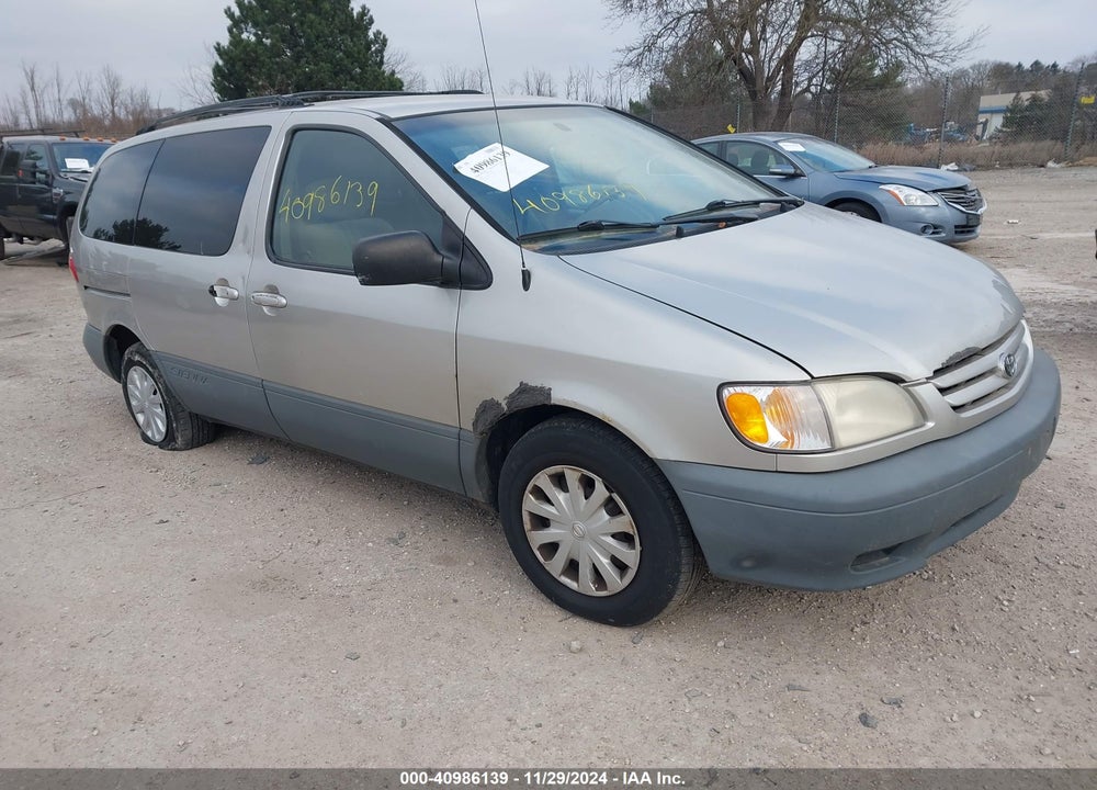 2001 TOYOTA SIENNA LE VIN: 4T3ZF13C31U354996