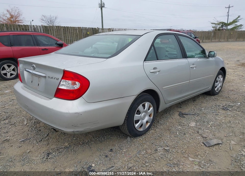 2004 TOYOTA CAMRY LE VIN: 4T1BE32K74U292637