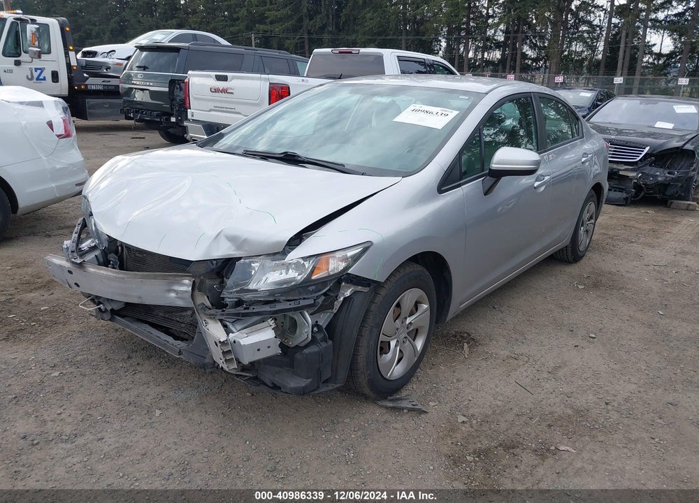 2014 HONDA CIVIC LX VIN: 19XFB2F50EE252641