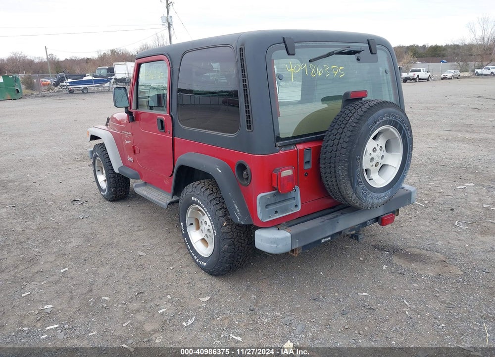 1999 JEEP WRANGLER SPORT VIN: 1J4FY19S3XP496260