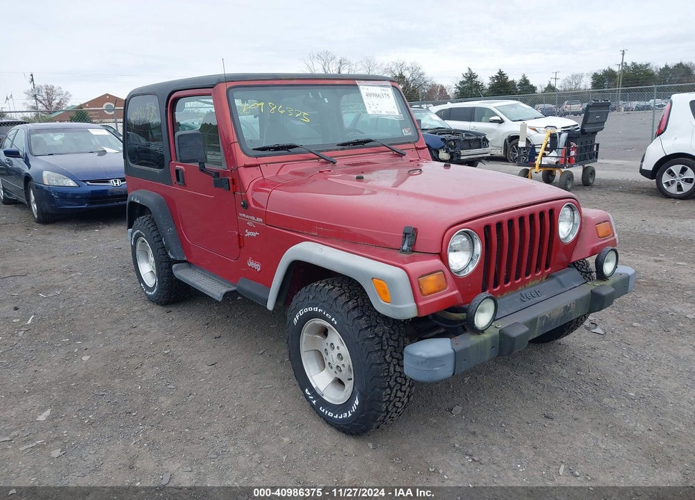 1999 JEEP WRANGLER SPORT VIN: 1J4FY19S3XP496260