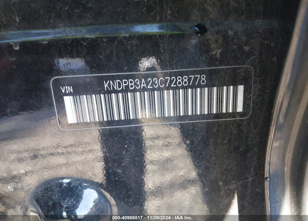 2012 KIA SPORTAGE LX VIN: KNDPB3A23C7288778