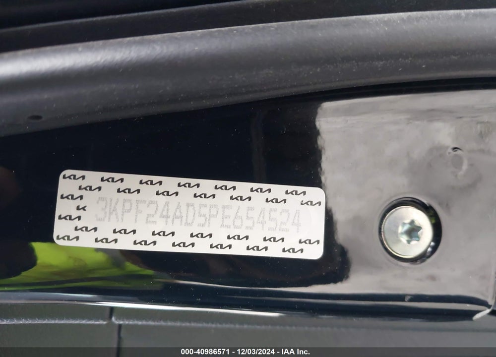 2023 KIA FORTE LX VIN: 3KPF24AD5PE654524