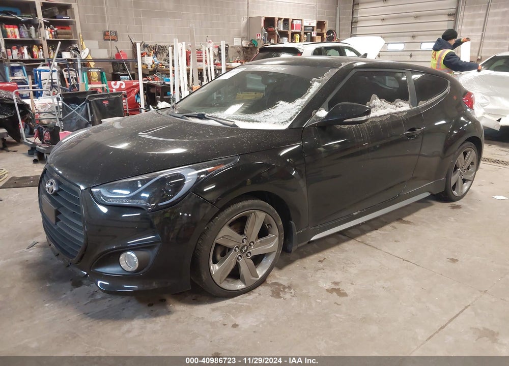 2013 HYUNDAI VELOSTER TURBO W/BLACK VIN: KMHTC6AEXDU169597