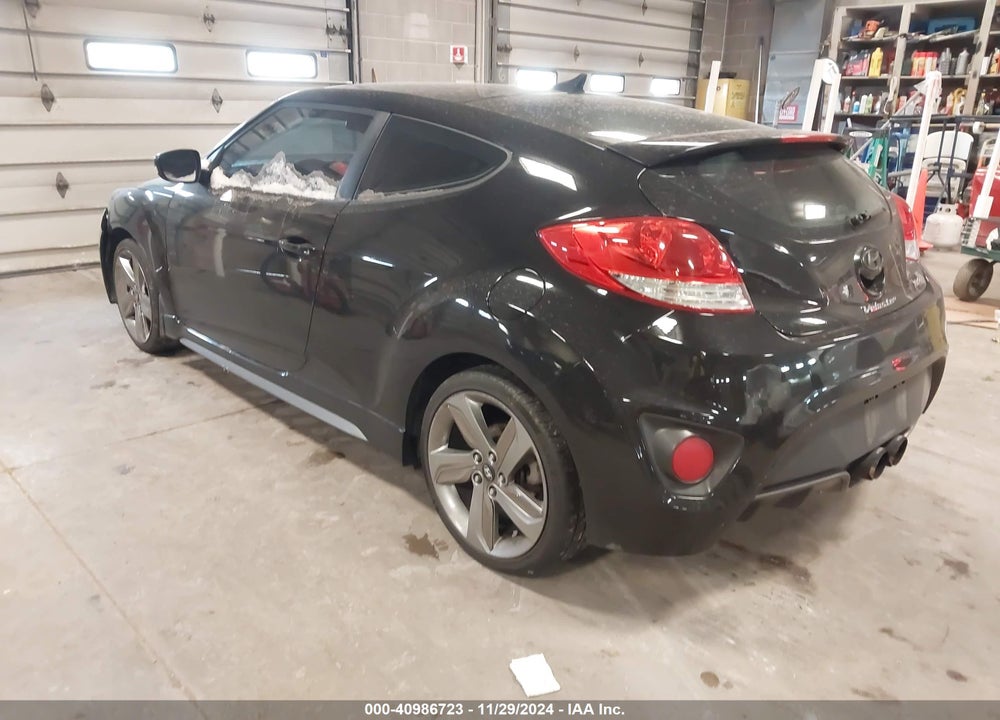 2013 HYUNDAI VELOSTER TURBO W/BLACK VIN: KMHTC6AEXDU169597