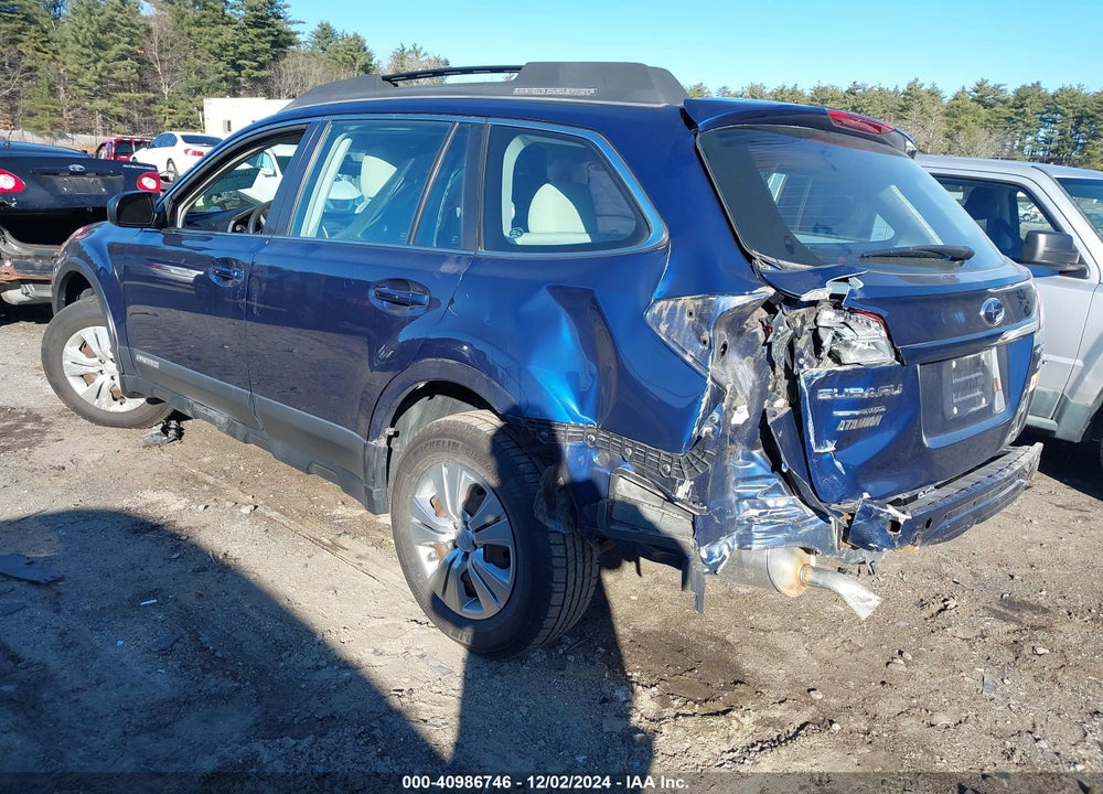 2011 SUBARU OUTBACK 2.5I VIN: 4S4BRBAC5B1420946