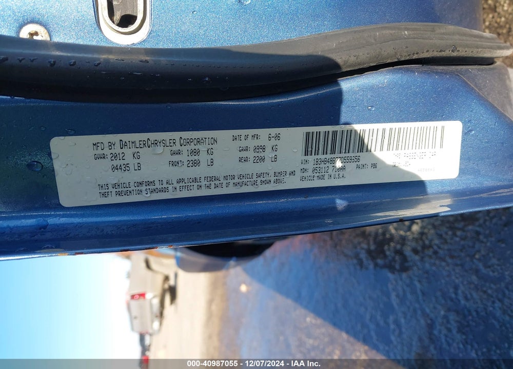 2007 DODGE CALIBER SXT VIN: 1B3HB48B77D559656