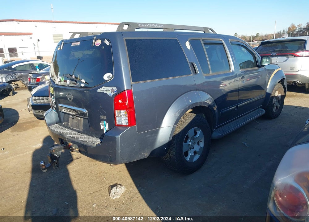 2006 NISSAN PATHFINDER SE VIN: 5N1AR18W56C635968
