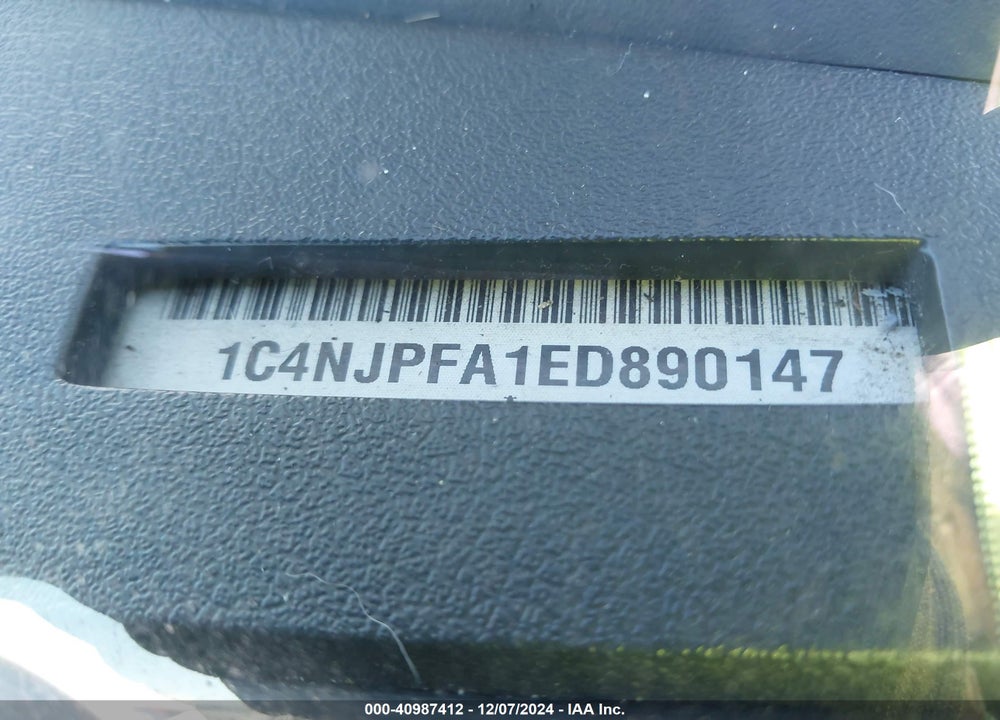 2014 JEEP PATRIOT HIGH ALTITUDE VIN: 1C4NJPFA1ED890147