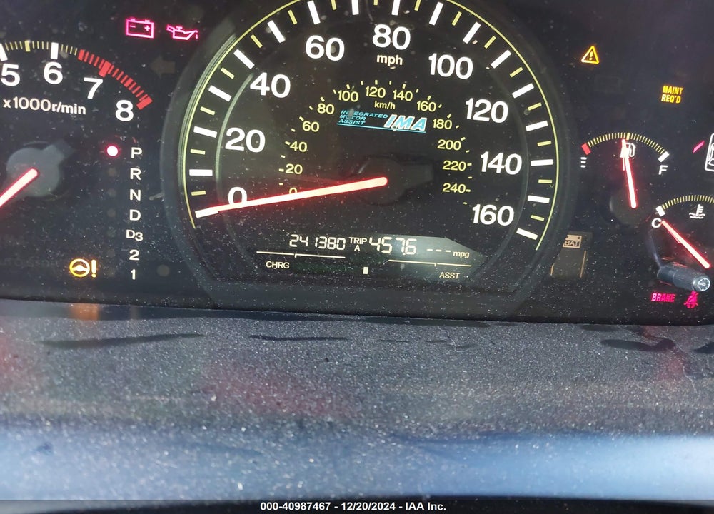 2005 HONDA ACCORD HYBRID IMA VIN: JHMCN36525C005577