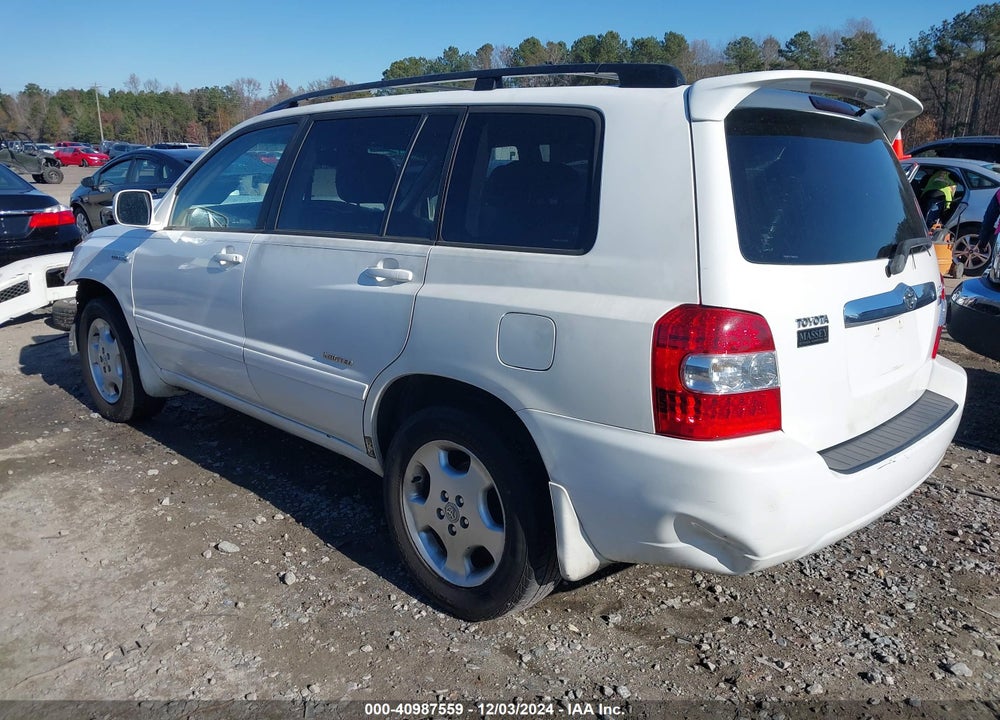 2007 TOYOTA HIGHLANDER HYBRID LIMITED V6 VIN: JTEDW21A370019585