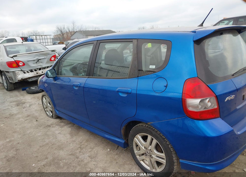2007 HONDA FIT SPORT VIN: JHMGD38677S029537