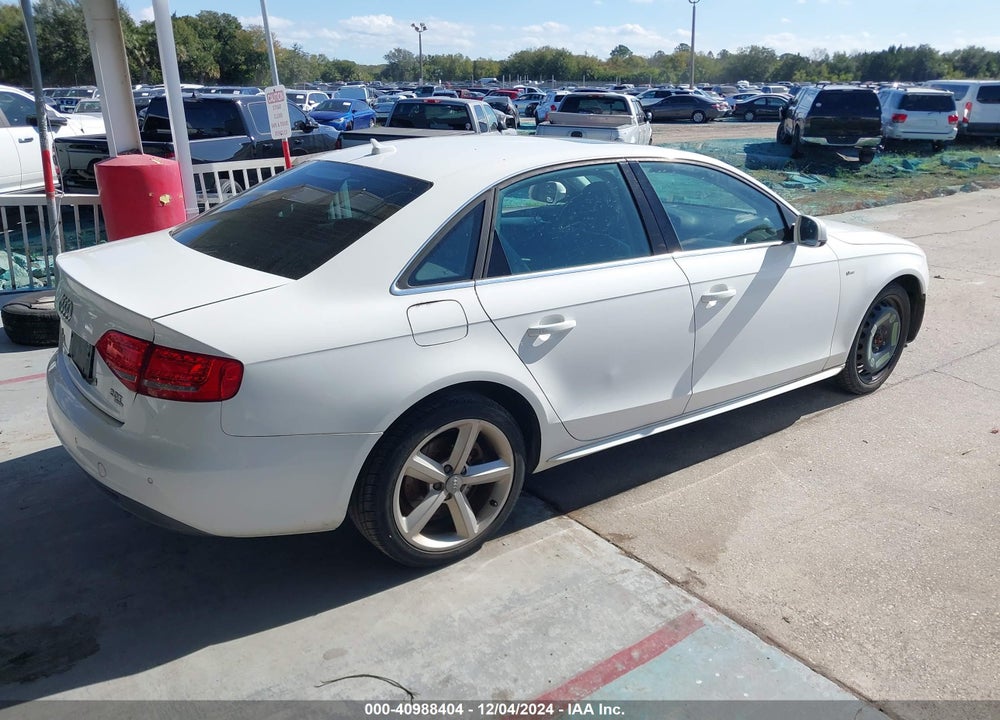2012 AUDI A4 2.0T PREMIUM VIN: WAUFFAFL3CN017167
