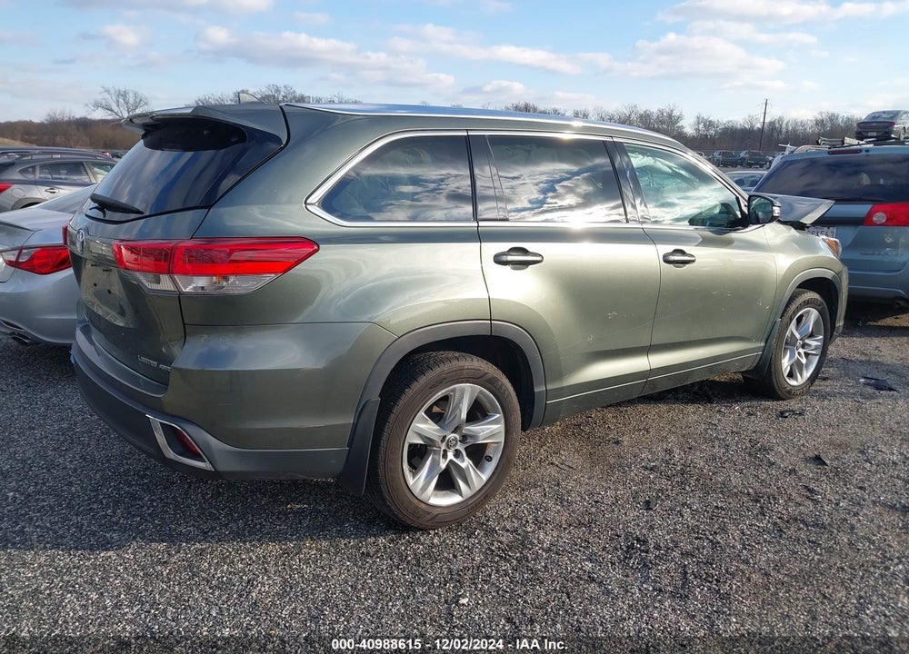 2017 TOYOTA HIGHLANDER LIMITED VIN: 5TDDZRFH9HS393708