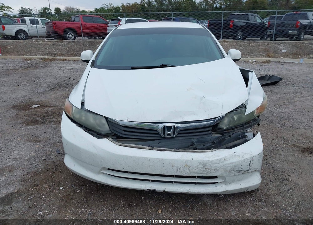 2012 HONDA CIVIC LX VIN: 19XFB2F59CE350533