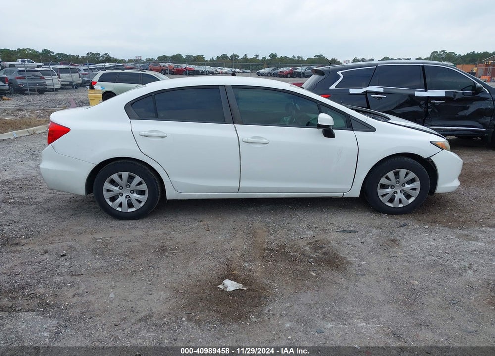 2012 HONDA CIVIC LX VIN: 19XFB2F59CE350533