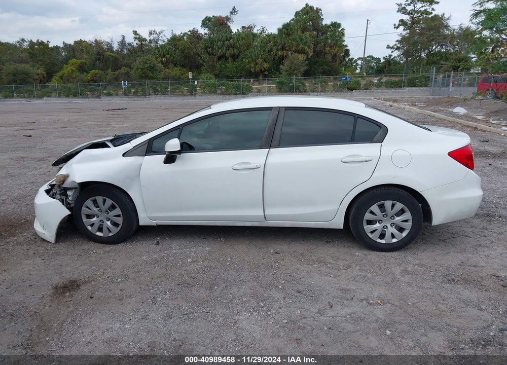2012 HONDA CIVIC LX VIN: 19XFB2F59CE350533