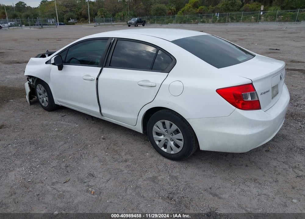 2012 HONDA CIVIC LX VIN: 19XFB2F59CE350533