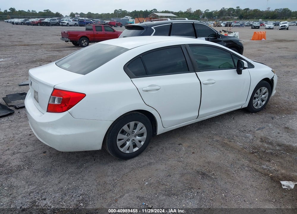 2012 HONDA CIVIC LX VIN: 19XFB2F59CE350533