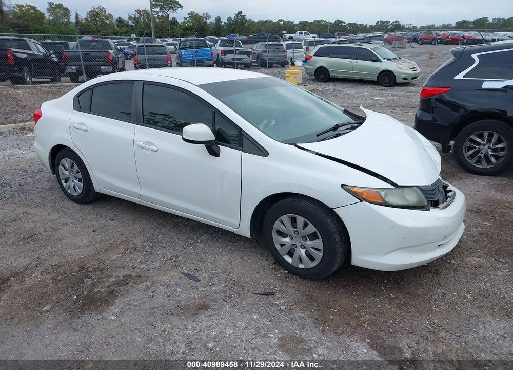 2012 HONDA CIVIC LX VIN: 19XFB2F59CE350533