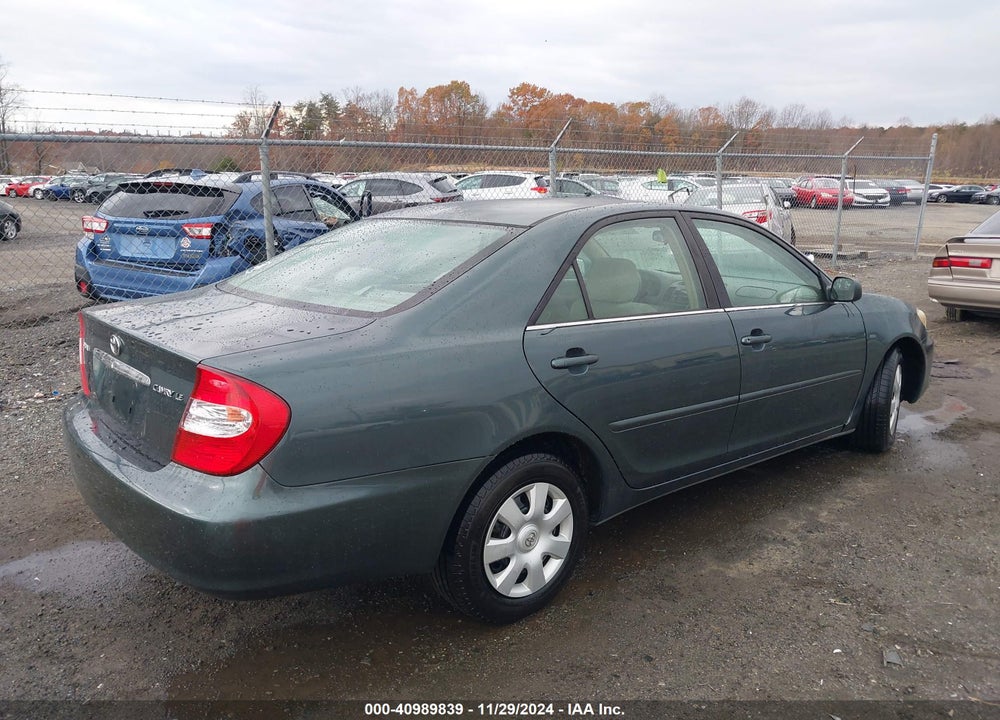 2004 TOYOTA CAMRY LE VIN: 4T1BE30K04U346508