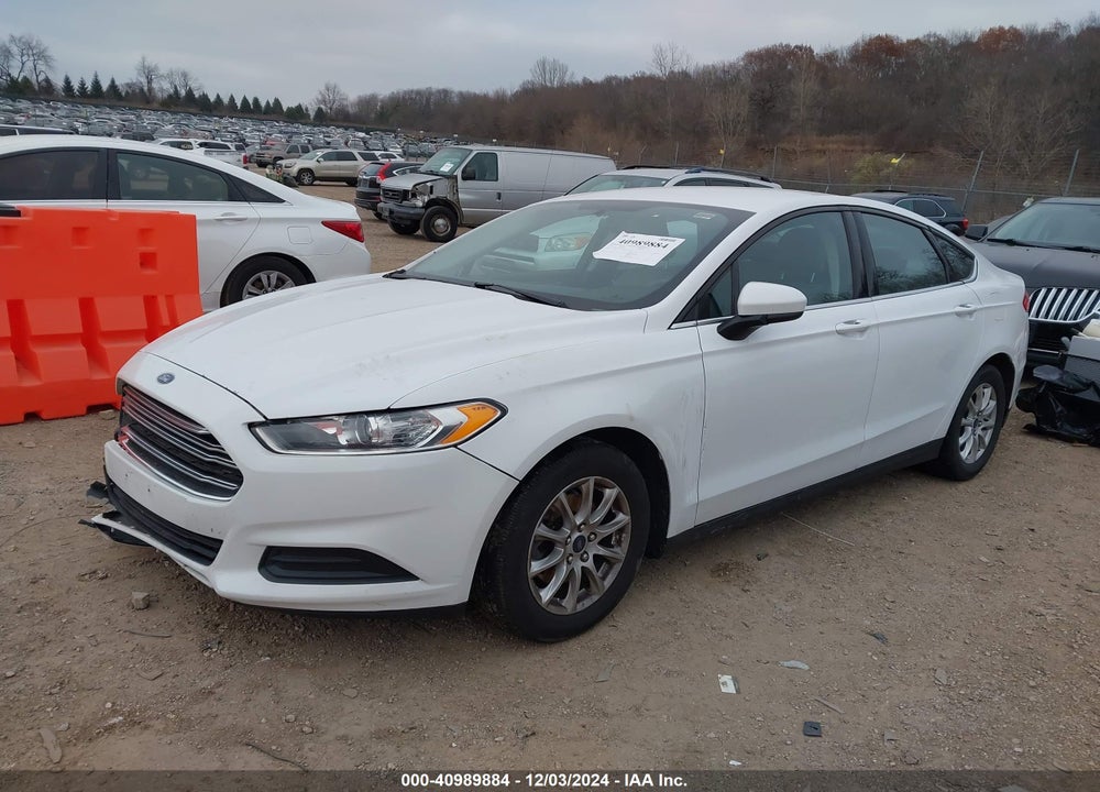 2016 FORD FUSION S VIN: 3FA6P0G76GR387887