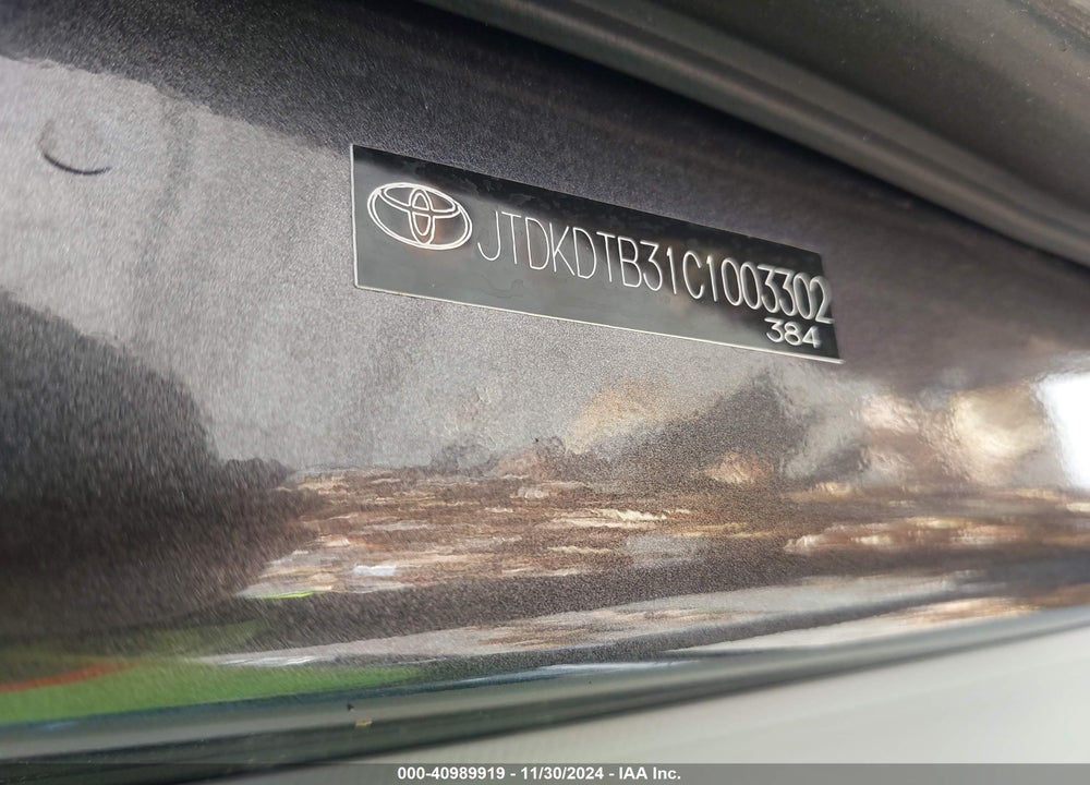 2012 TOYOTA PRIUS C VIN: JTDKDTB31C1003302