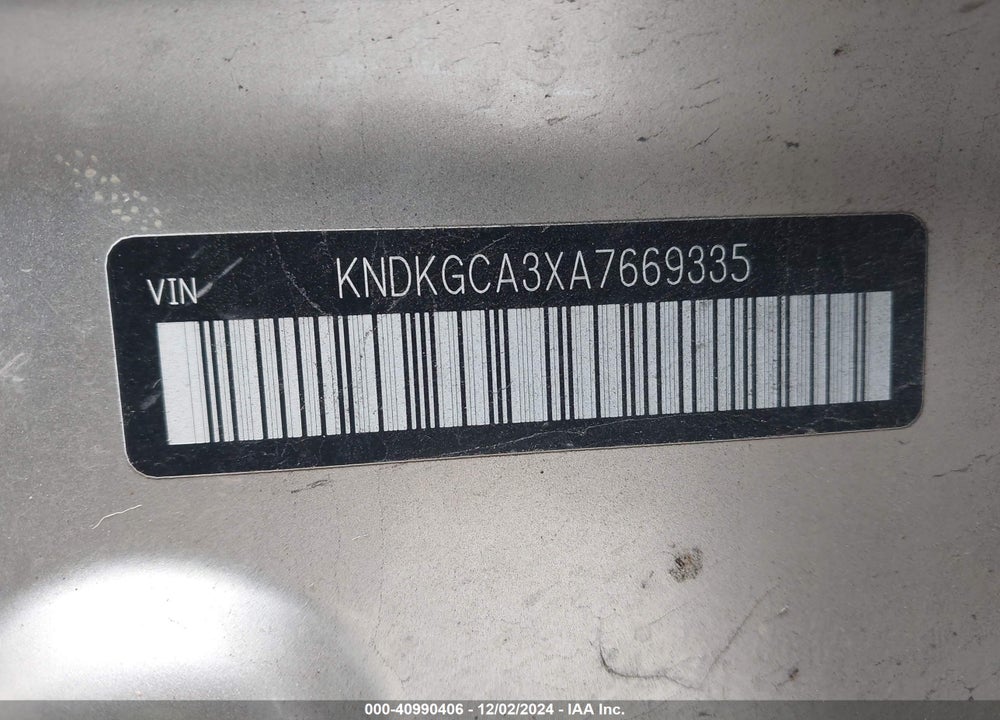 2010 KIA SPORTAGE LX V6 VIN: KNDKGCA3XA7669335